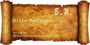 Bille Mónika névjegykártya